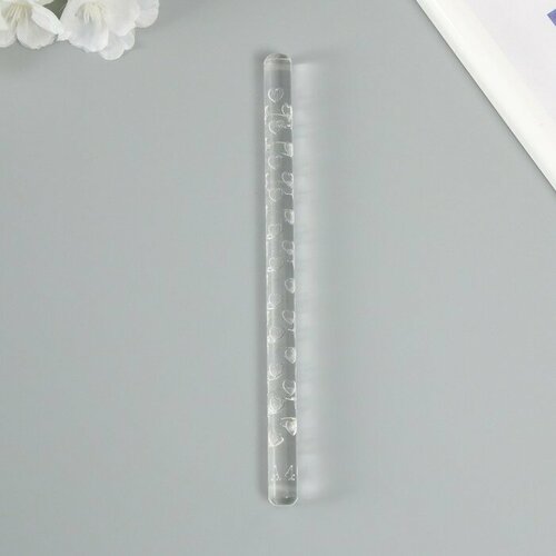 Скалка для творчества акрил Сердечки 16х1 см 500₽