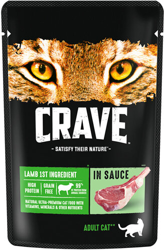 Crave 00154 пауч для кошек Ягненок в соусе 70г