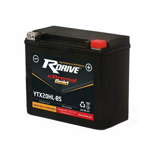 Аккумулятор RDrive eXtremal GOLD 18Ач обратная полярность YTX20HL-BS
