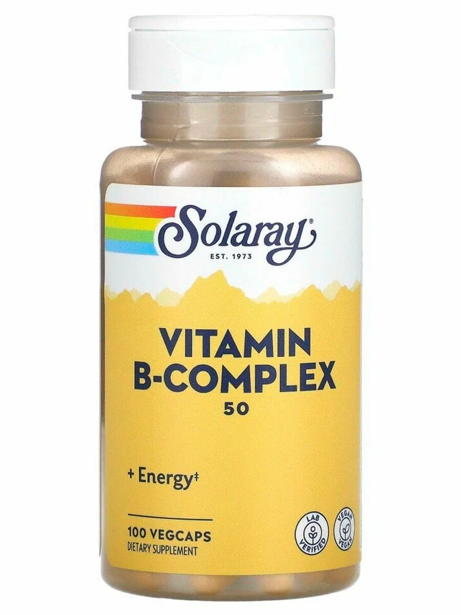 Витамин B-комплекс (Vitamin B-Complex), 50 мг, 100 капсул