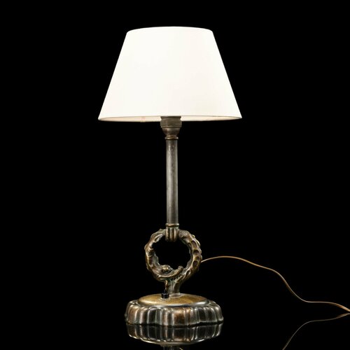 Лампа настольная с символом Уроборос Змея кусающая хвост металл СССР 1940-1960 гг 32500₽