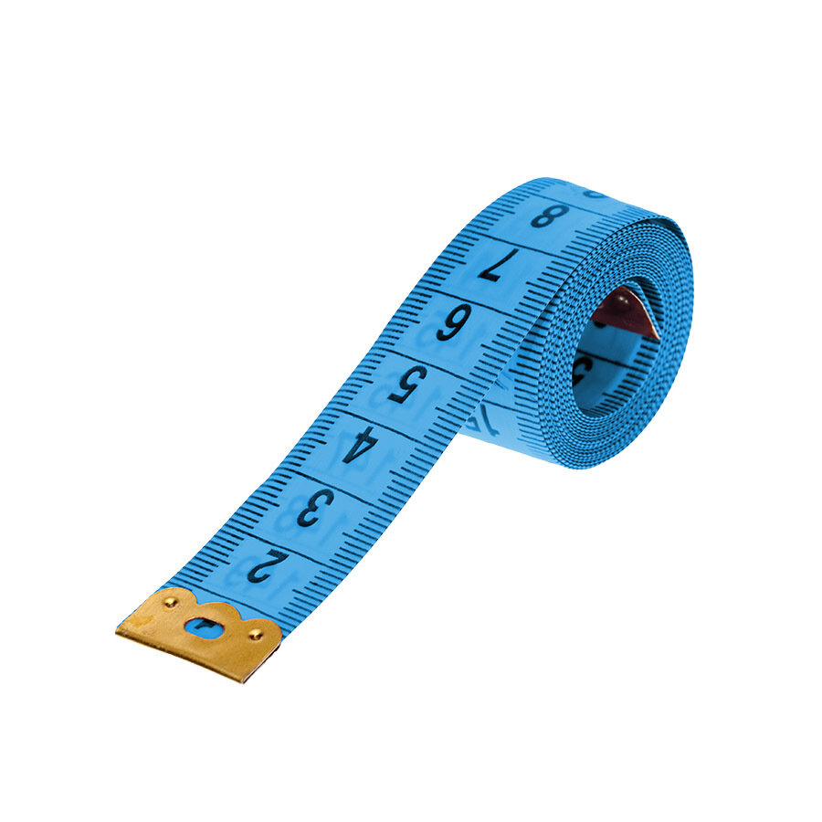 Сантиметровая лента широкая синяя /60 дюймов / Мягкий сантиметр для шитья / Сантиметр портновский / 2 шт.