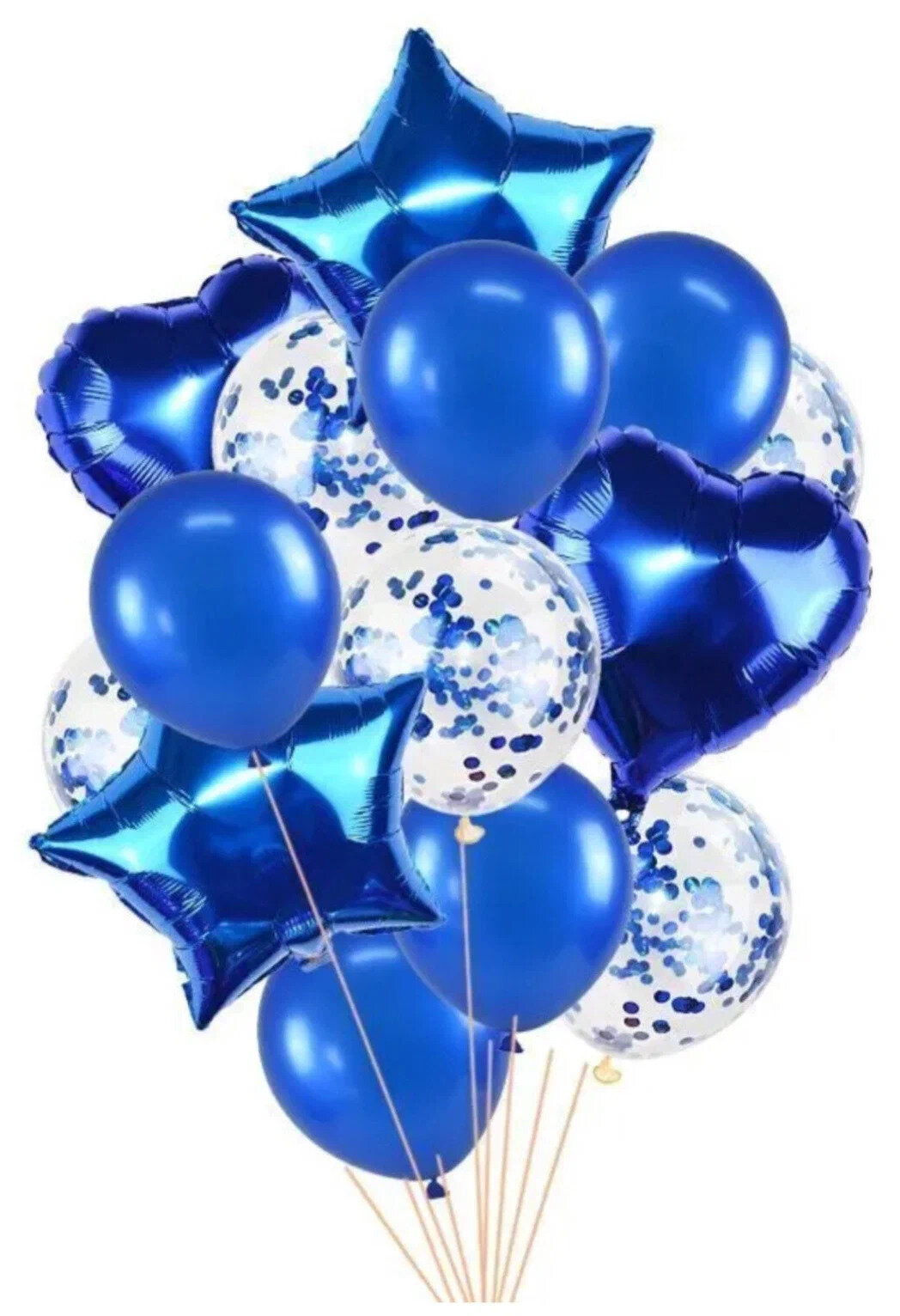 Воздушные шары фонтан для фотозоны 14 шт, синий