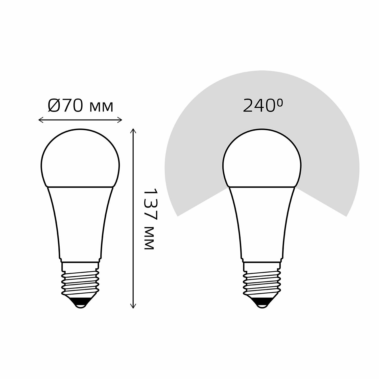 Лампа Gauss Elementary A67 30W 2360lm 4100K E27 LED