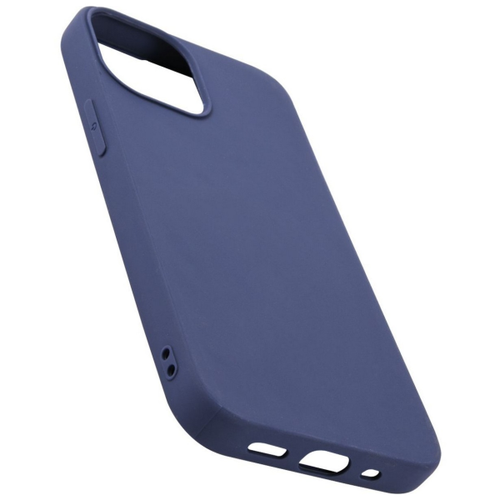 Силиконовый чехол с микрофиброй Borasco для iPhone 13 Синий