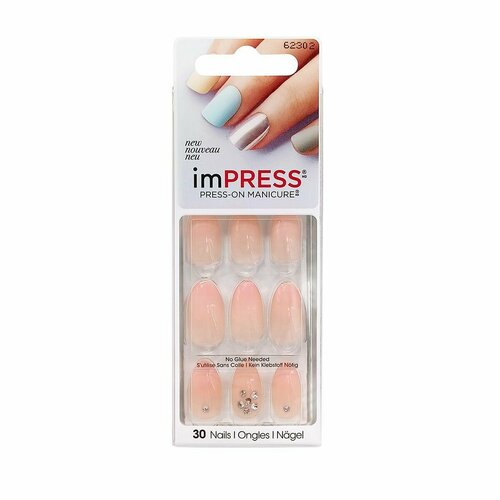 Kiss Твердый лак Импрессс Маникюр Акцент Согретые сердца длина короткая Impress Manicure Accent Symphony BIPA010С 1390₽