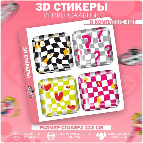 3D стикеры наклейки на телефон Цветная фантазия