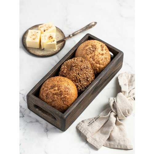 Корзинка для хлеба из темного дуба 2590₽