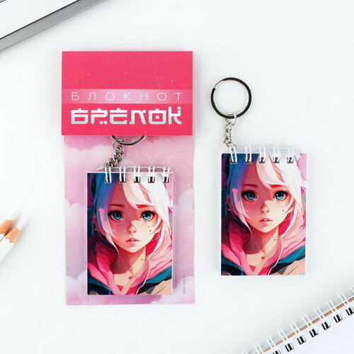 Брелок блокнот Аниме 55 x 75 см 164₽