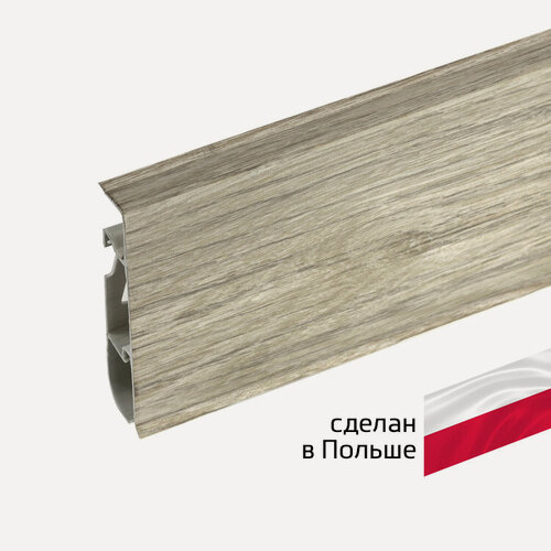 Изображение товара Плинтус напольный пластиковый ПВХ Cezar Hi-Line Prestige 2500x22x75 мм дуб тоскана М 301