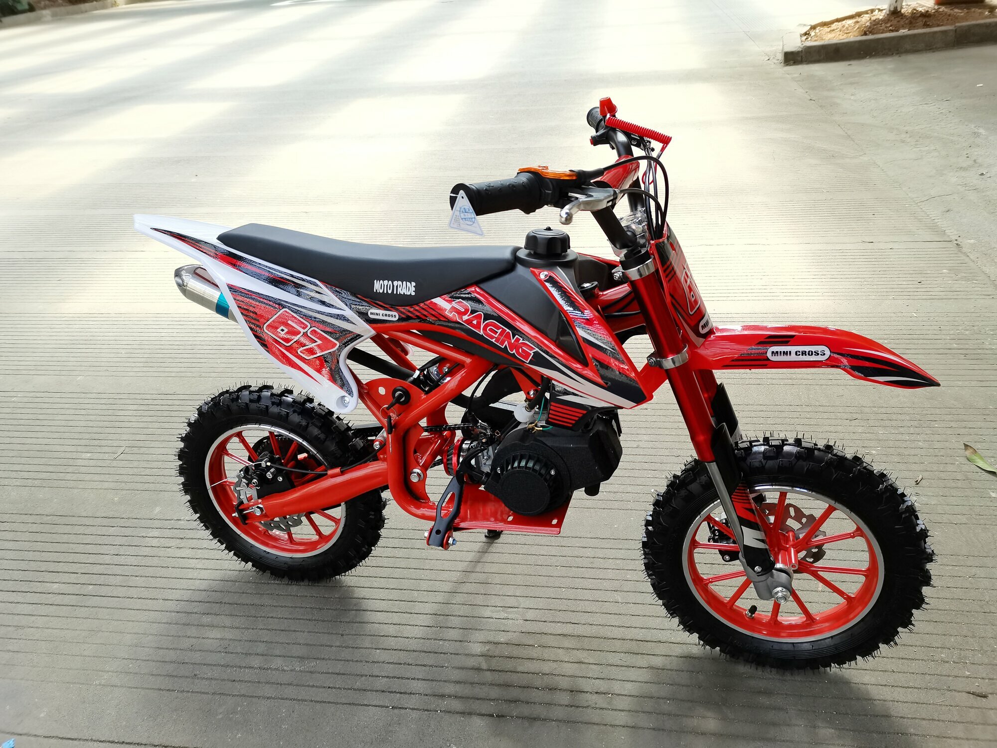 Детский кроссовый мотоцикл DB02 50cc, красный
