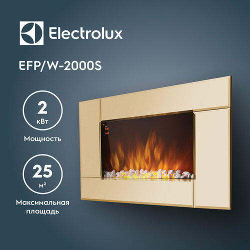 фото Электрокамин electrolux efp/w-2000s bronze