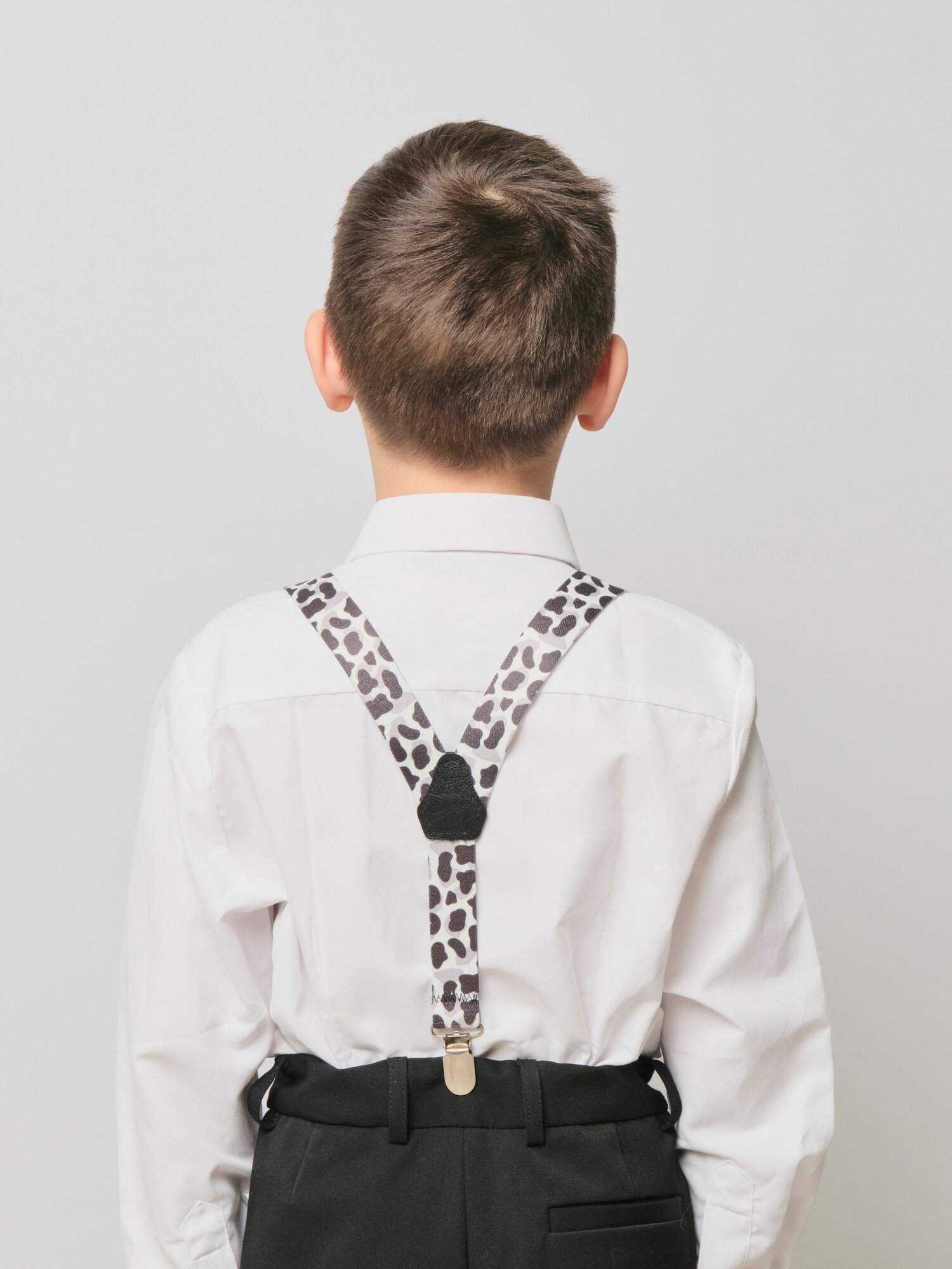 Подтяжки Андерсен для детей, размер 120-160, белый, черный, серый — фото 1