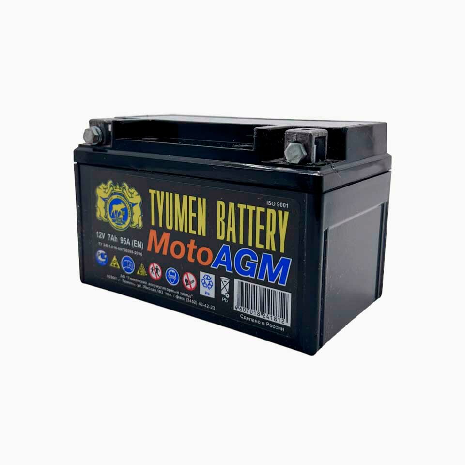 Аккумулятор 12V7Ah 95A гелевый TYUMEN BATTERY (Moto AGM)