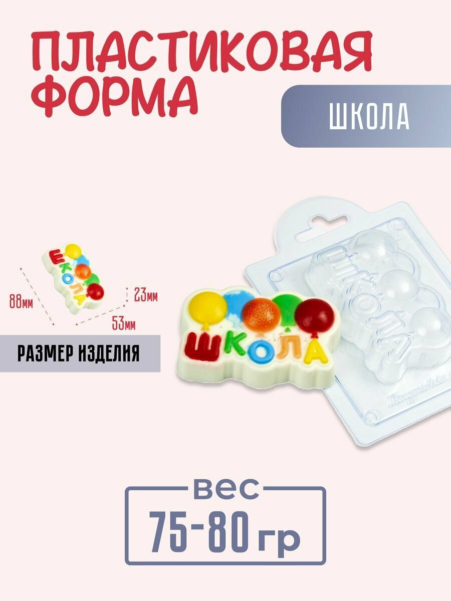 Школа форма пластиковая для мыла и шоколада