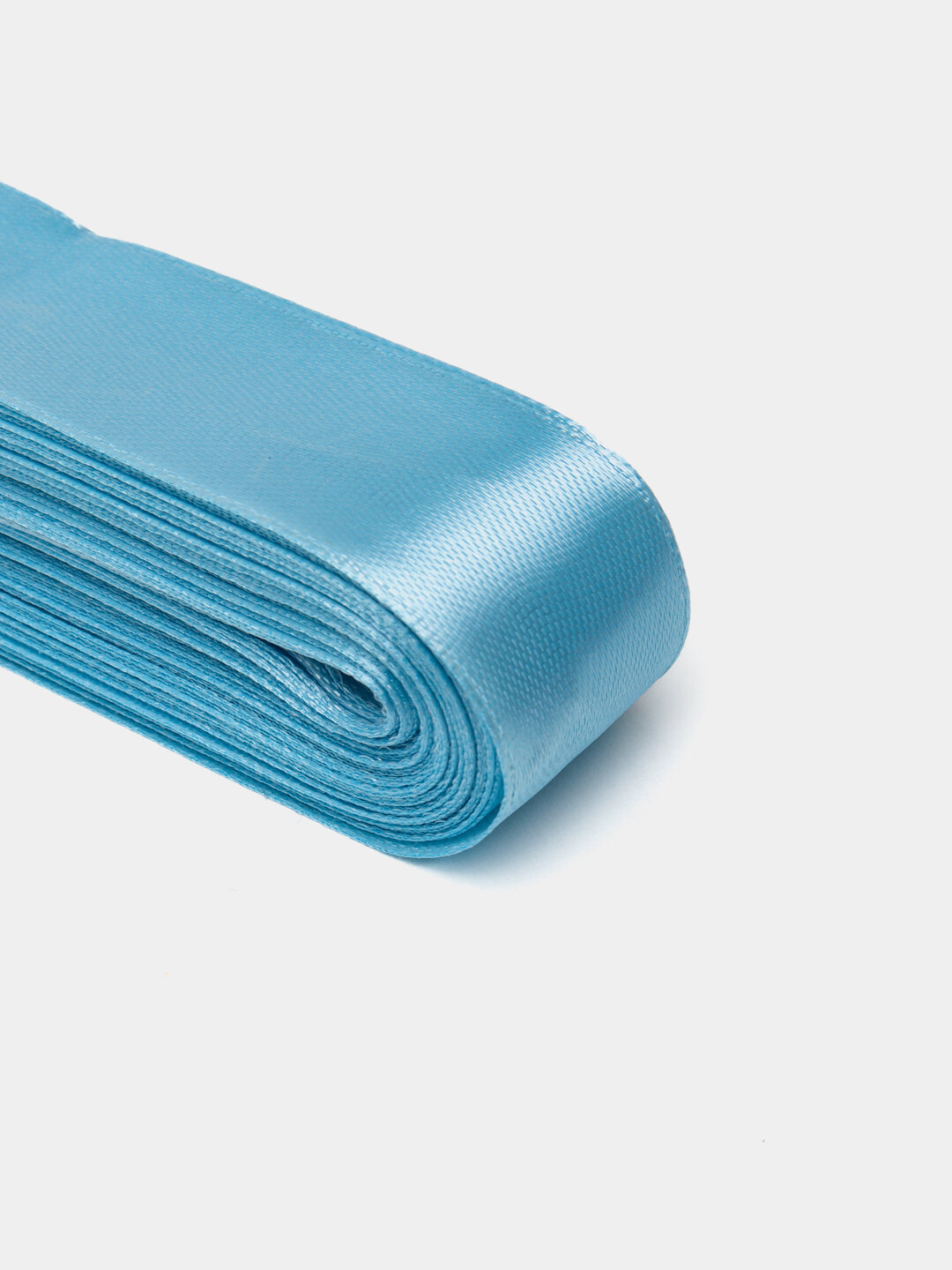 Лента атласная, ширина 2.5 см, длина 13 метров, цвет голубой — фото 1