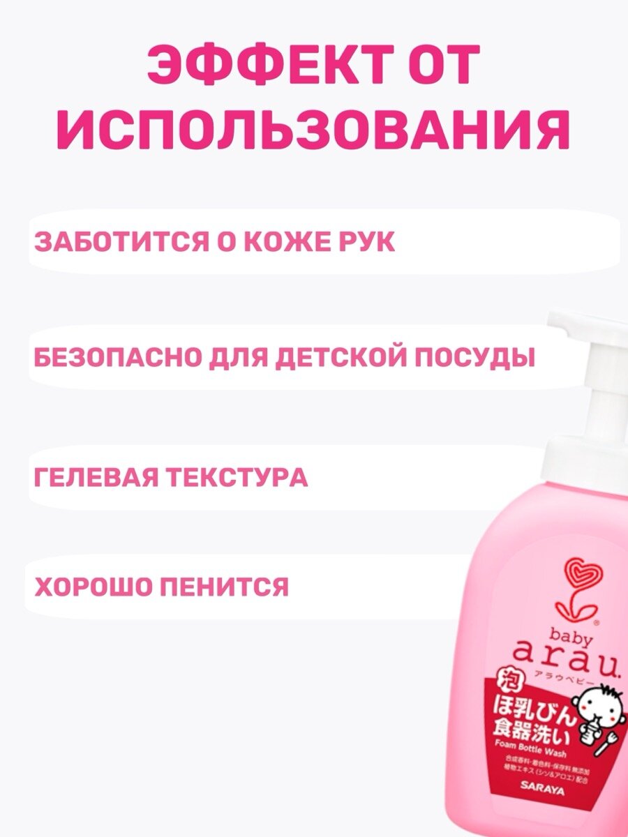 Картинки Гель для посуды Arau Baby, для детской посуды и овощей, с дозатором