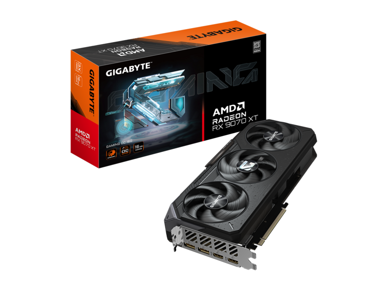 Видеокарта RX9070XT GAMING OC 16GB GDDR6 256bit 2xDP 2xHDMI 3FAN RTL