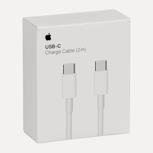 Изображение товара Оригинальный Кабель Apple MU2G3ZM/A USB Type-C to USB Type-C, 240 Вт, тканевый, 2 м, Белый Плетёный A2794