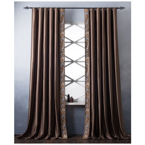 фото Классические шторы dailyra цвет: коричневый pasionaria