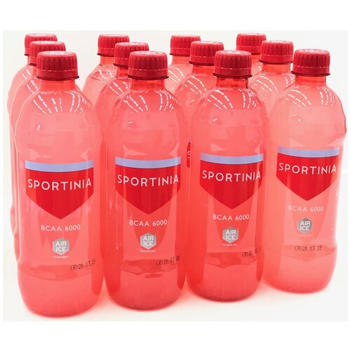 BCAA Sportinia 6000 со вкусом грейпфрута, 12 шт по 500 мл