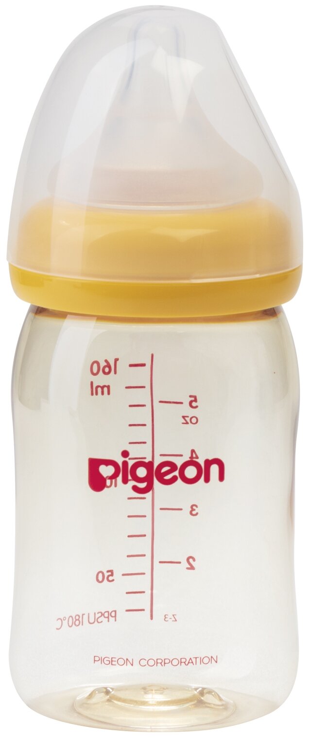 Бутылочка для кормления Pigeon SofTouch Peristaltic PLUS, 0+ мес. 160мл PPSU