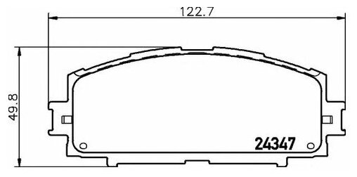 Комплект передних тормозных колодок Hella 8DB355012361