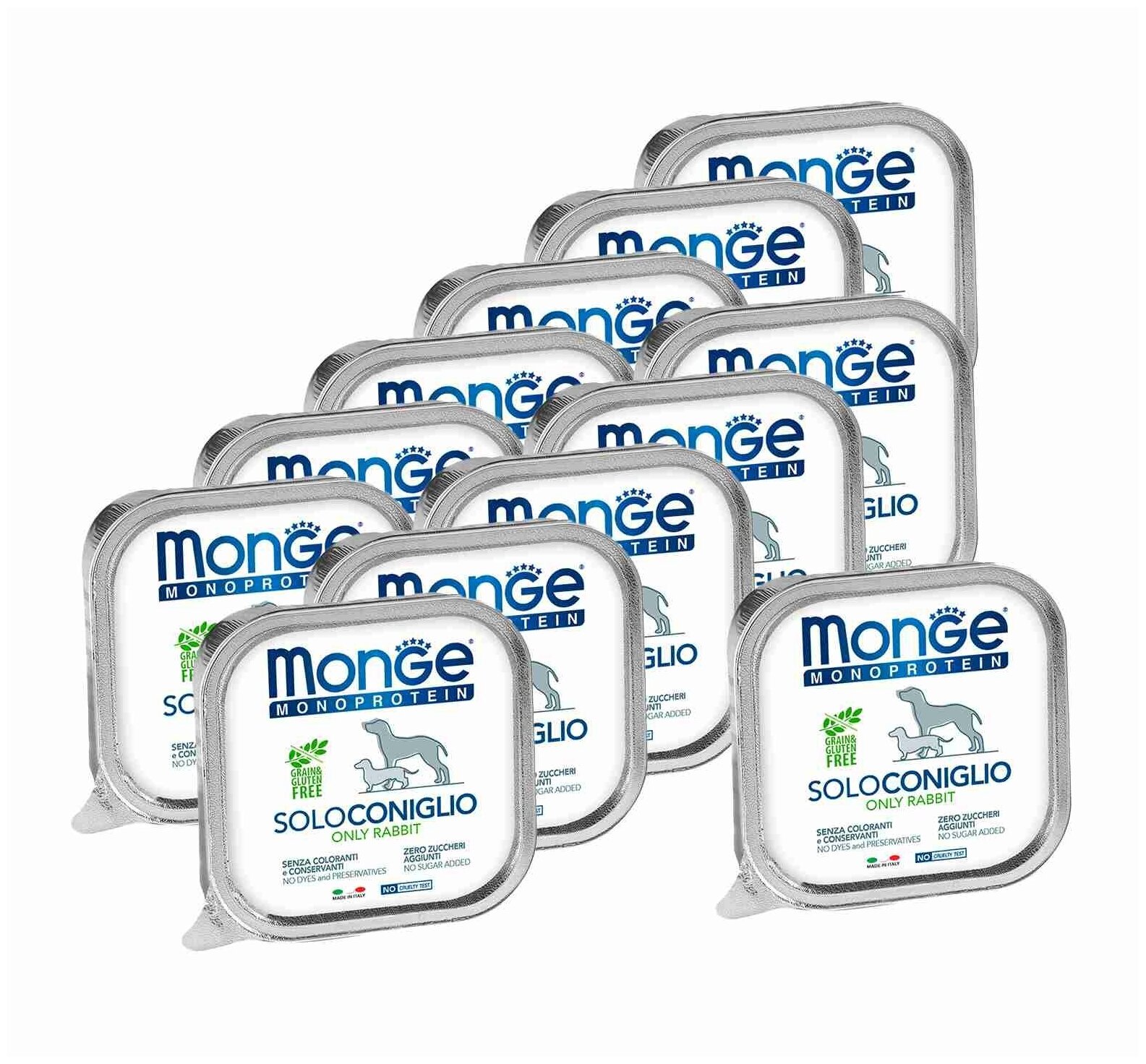 Monge Dog Monoprotein Solo консервы для собак паштет из кролика 150г х 12 шт.