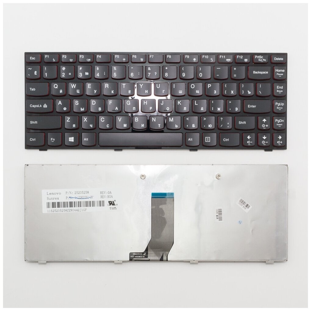 Клавиатура для ноутбука Lenovo IdeaPad Y410P черная с рамкой 1850₽