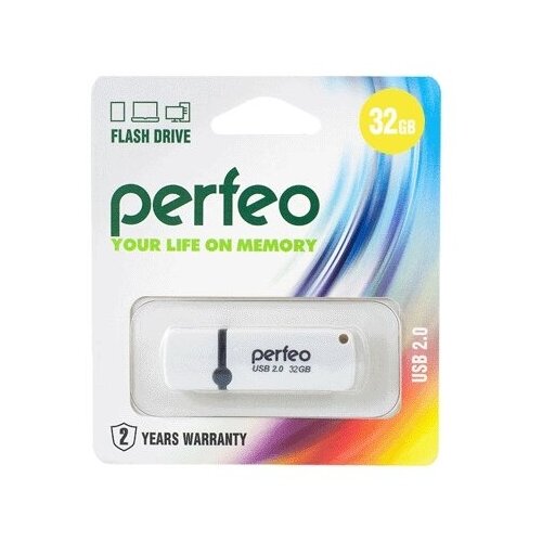 Флеш-диск Perfeo USB 32GB C07 White PF-C07W032