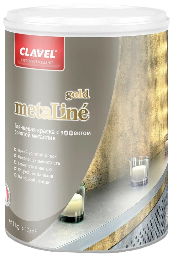 Краска акриловая Clavel Metaline