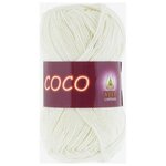 Пряжа VITA cotton COCO 3853 молочный / 50 г 240 м / 100% мерсеризованный хлопок / 1 моток - изображение