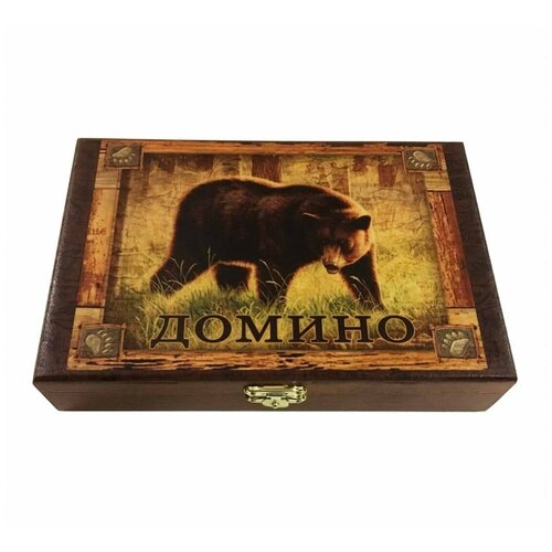 Домино в деревянной шкатулке 