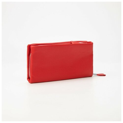 фото Кошелёк на молниях, цвет красный korban
