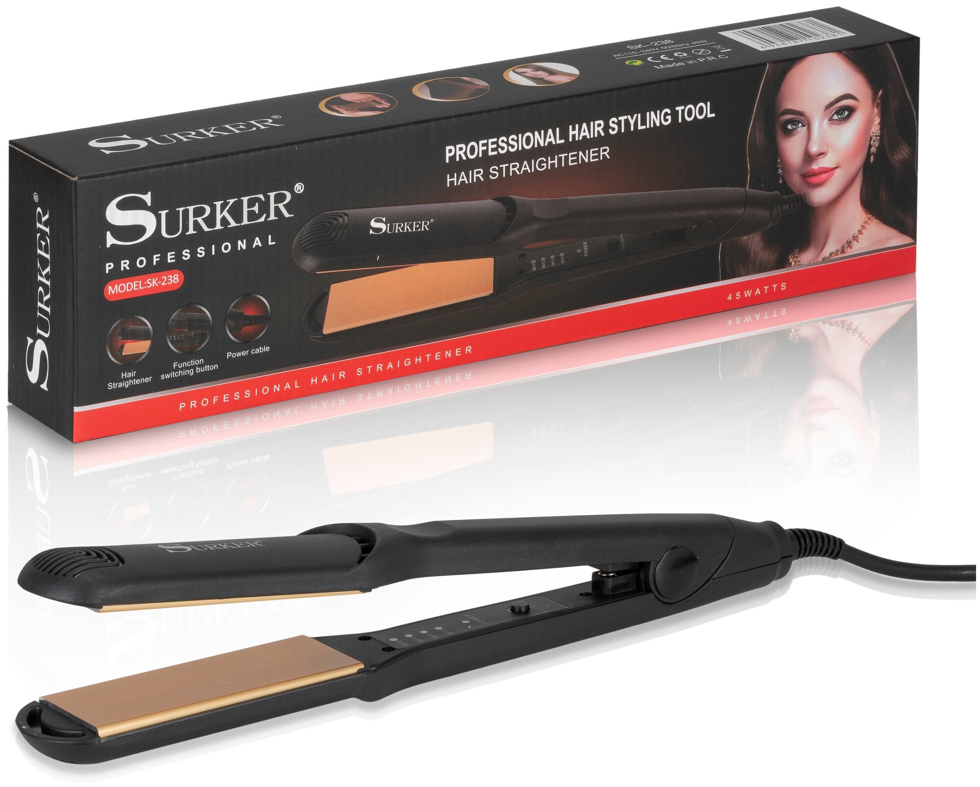 выпрямитель для волос Утюжок для выпрямления волос Surker Profesional SK-962 - фотография № 1