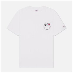 Мужская футболка Tommy Jeans Smiley Badge Graphic белый , Размер M