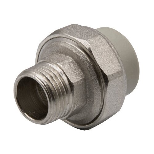 Муфта комб. разъемная, нар 20х1/2'' EVER plast серый (Россия)*