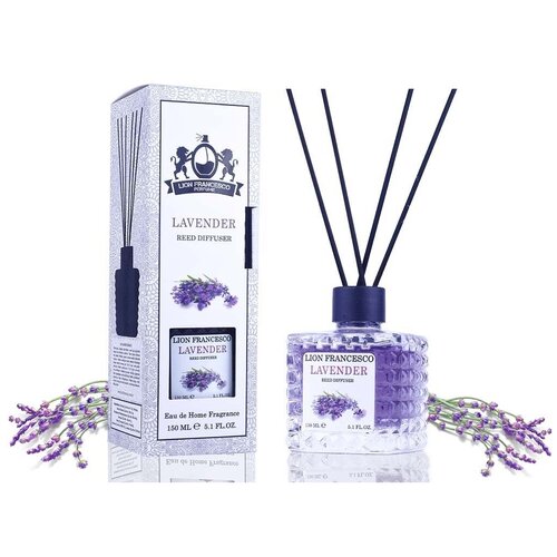 Аромадиффузор с палочками со стойким ароматом Лаванды Lion Francesco Lavender 150 мл
