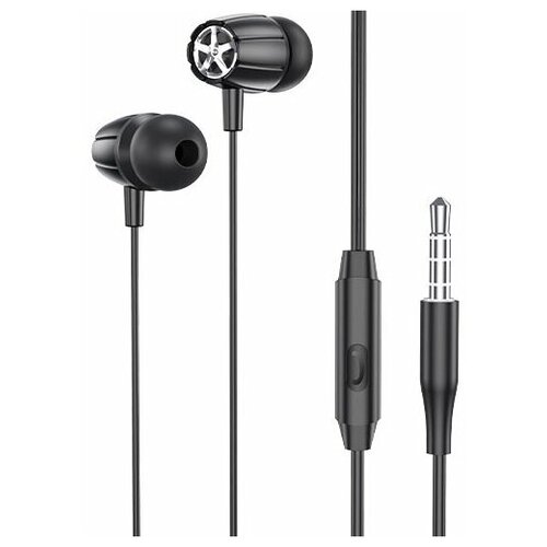 Наушники вкладыши с микрофоном Hoco M98 Delighted Metal Gray мобильная гарнитура серый металлик 16100₽