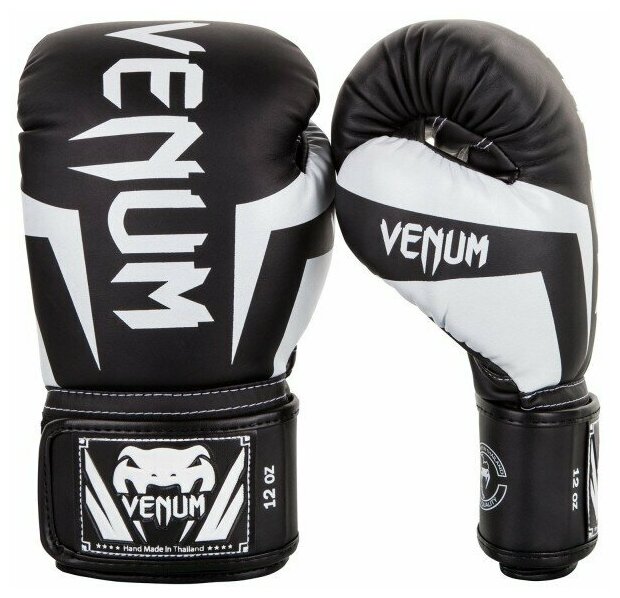 Перчатки боксерские Venum Elite Black/White 10 унций