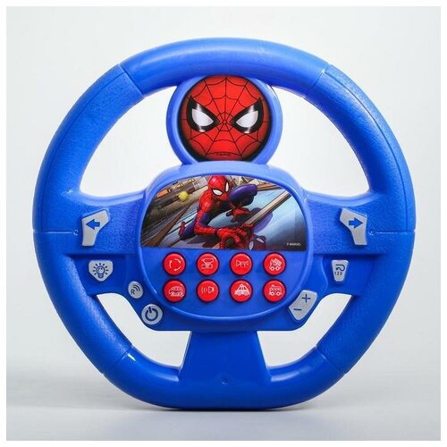 рули marvel музыкальный руль человек паук marvel звук работает от батареек Музыкальный руль «Человек-паук», Marvel, звук, работает от батареек