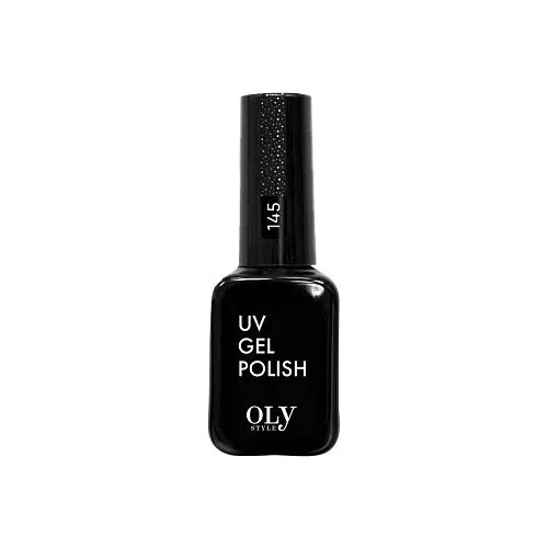 Olystyle гель-лак для ногтей UV Gel Polish, 10 мл, 145 мерцающий черный