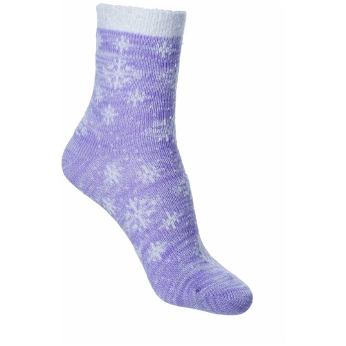 Носки женские Yaktrax Cabine Socks SNOWFLAKES, фиолетовый , размер 35-41