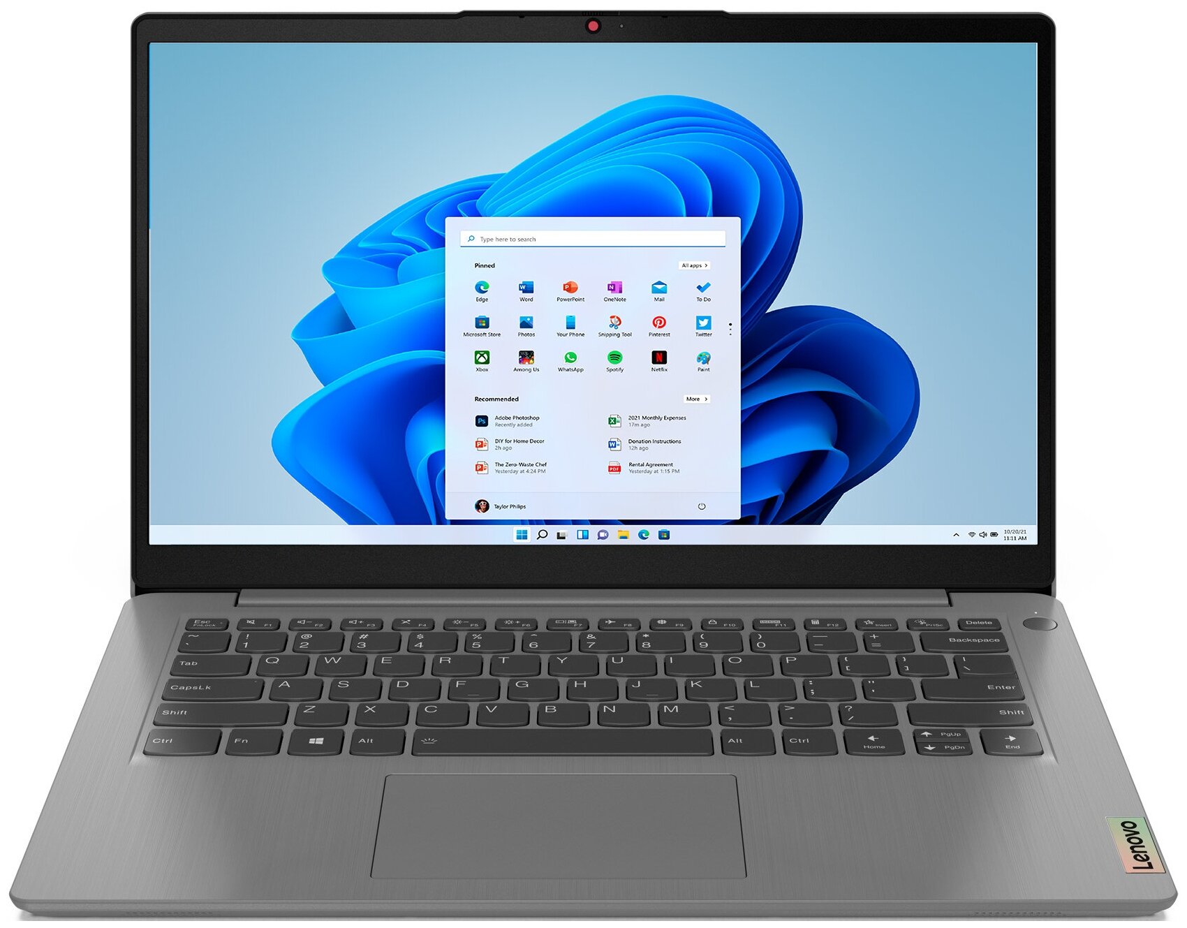 Ноутбук Lenovo IdeaPad 3 14ITL6 14 FHD IPSCore i3-1115G48GB256GB SSDUHD GraphicsWin 11 Home 64-bitNoODDсерый 82H7015TRU