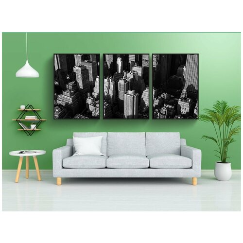 фото Набор модулных постеров для интерьера "нью йорк, соединенные штаты америки, метрополь" 60x90 см. в тубусе, без рамки lotsprints