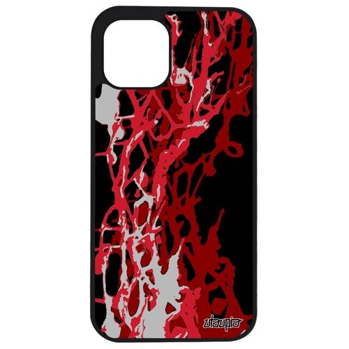 фото Красивый чехол на мобильный // apple iphone 12 // "огонь" фон абстракт, utaupia, красный