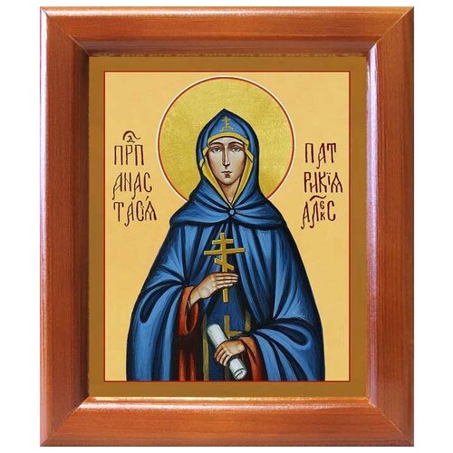 Преподобная Анастасия Патрикия, Александрийская, икона в рамке 12,5*14,5 см