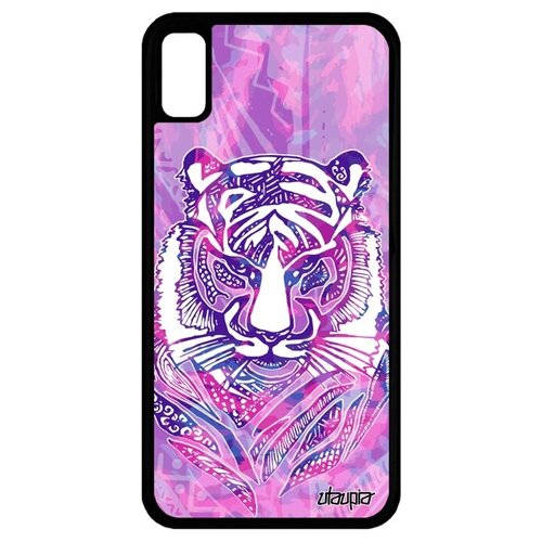 фото Красивый чехол на телефон // iphone xr // "тигр" tiger африка, utaupia, розовый