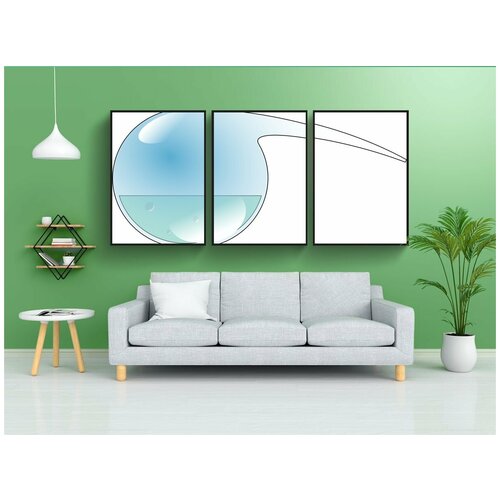 фото Набор модулных постеров для интерьера "возразить, лаборатория, контейнер" 60x90 см. в тубусе, без рамки lotsprints