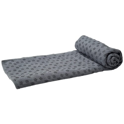 фото Коврик для йоги tunturi yoga towel с мешком для переноски, 180х63 см grey узор